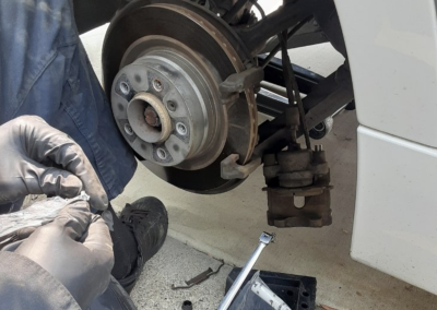 this image shows brake repair in Long Beach, CA